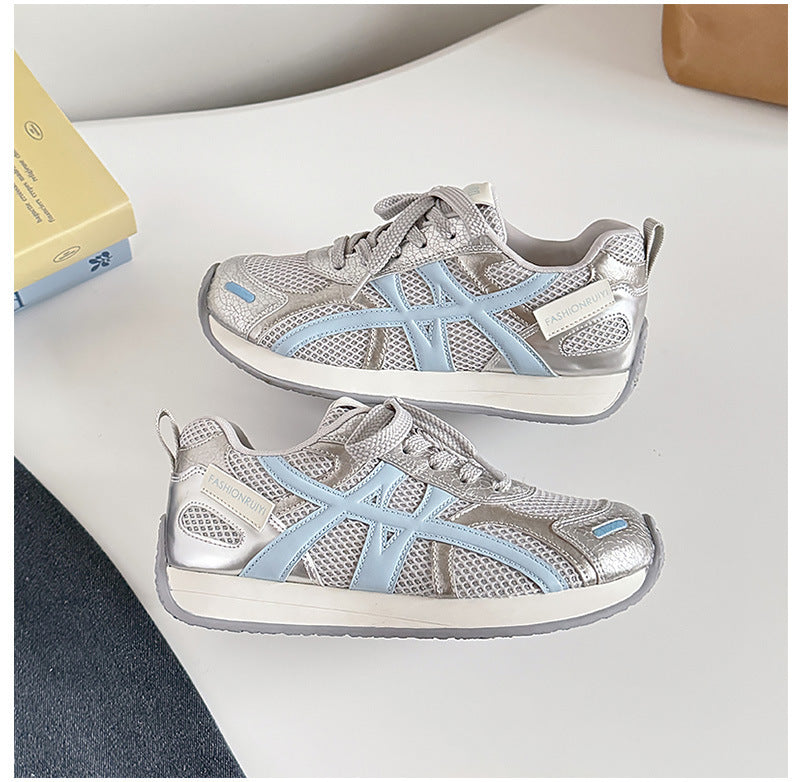 Damen Sportliche Sneakers mit atmungsaktiver Mesh-Oberfläche R&B
