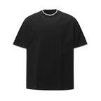 Damen lässiges T-Shirt mit kreativem Kragen R&B