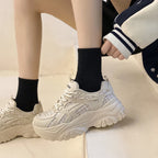 Damen Chunky Sneakers mit atmungsaktiver Mesh-Konstruktion und robustem Sohlenprofil R&B