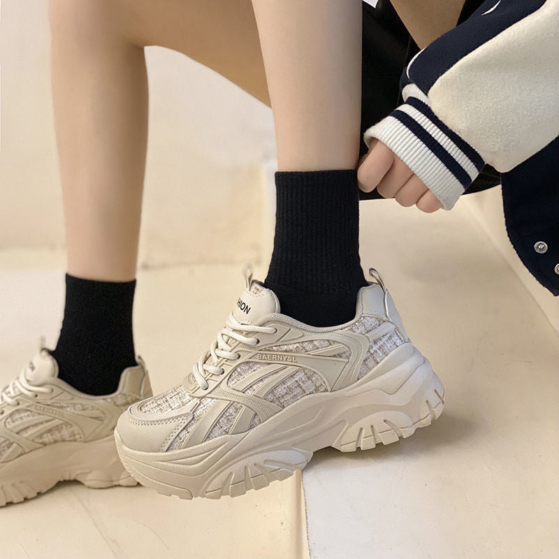 Damen Chunky Sneakers mit atmungsaktiver Mesh-Konstruktion und robustem Sohlenprofil R&B