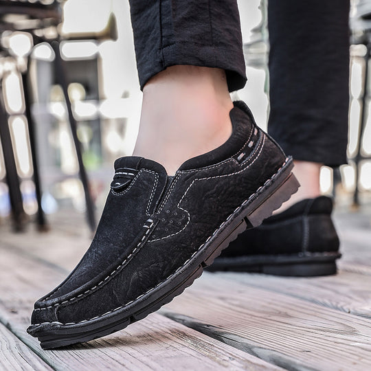 Herren elegante Slipper aus hochwertigem Leder mit weichem Innenfutter R&B