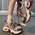 Damen Sportliche Mesh-Sneaker mit atmungsaktiven Einsätzen und rutschfester Sohle R&B