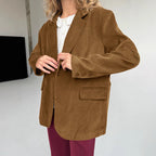Damen Eleganter und bequemer Cord Blazer R&B