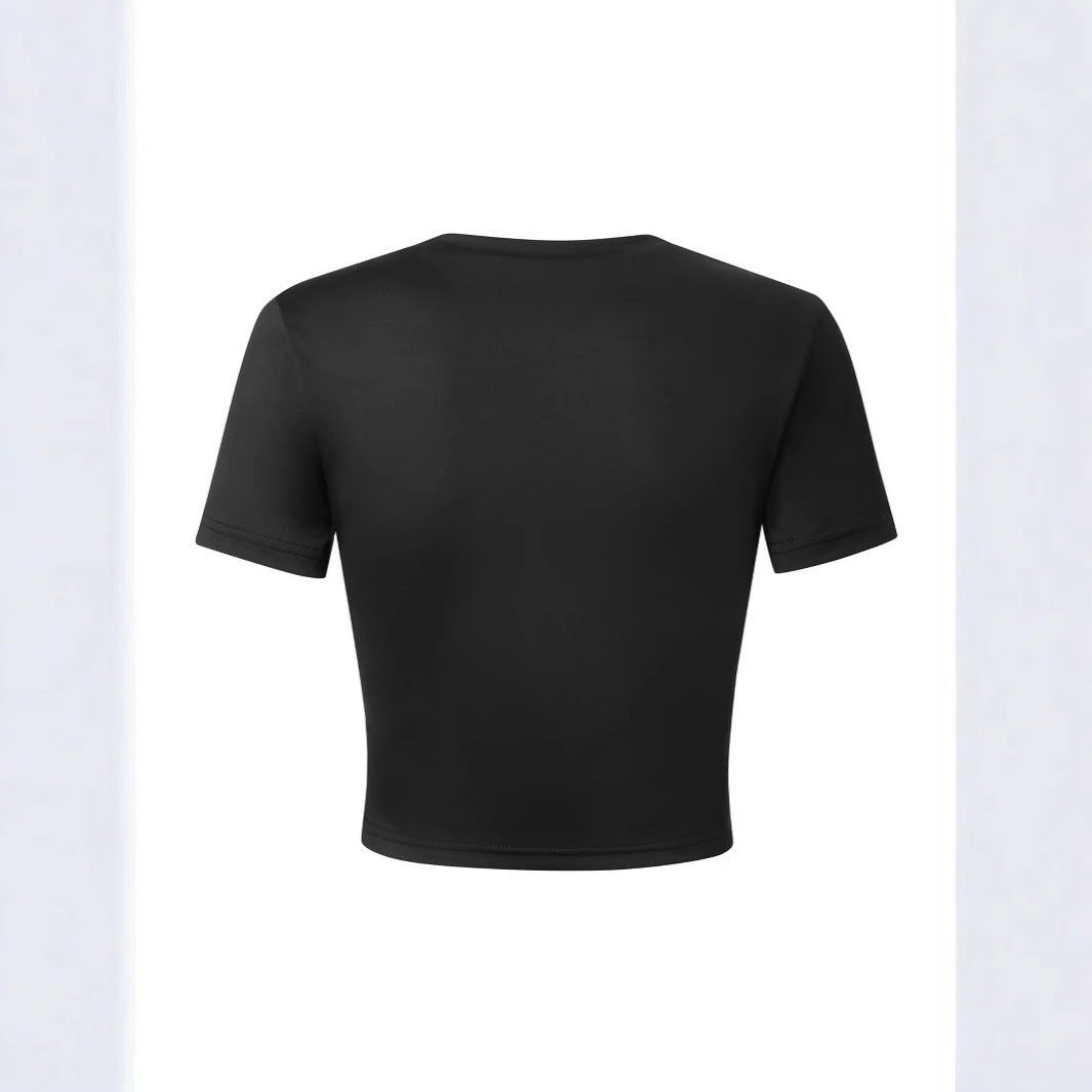 Damen Crop-Shirt mit inspirierendem Schriftzug R&B