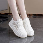 Damen Modische Sneakers mit hohem Plateau und eleganter Naht R&B