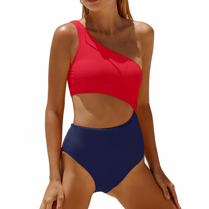 Damen Einseitiger Cut-Out Badeanzug mit attraktivem Design R&B