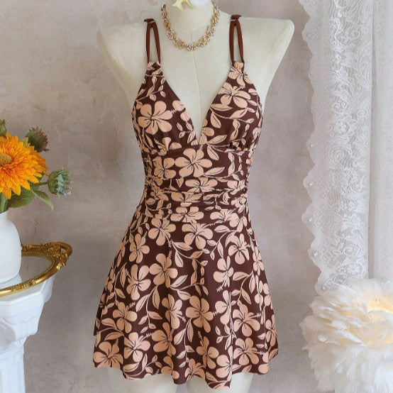 Damen Schwimmdress mit elegantem Floral-Design R&B
