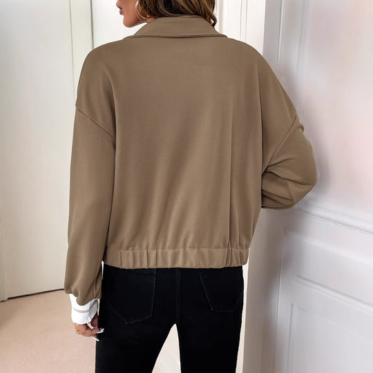 Damen lässige Oversized Jacke mit praktischen Taschen R&B