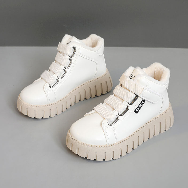 Damen Modische Winterstiefel mit flauschigem Innenfutter und robustem Profil R&B