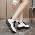 Damen Sportliche High-Top Sneakers mit elastischen Schnürsenkeln R&B