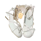 Damen elegante Mary Jane Slingback-Schuhe mit Zierschleife und bequemer Sohle R&B
