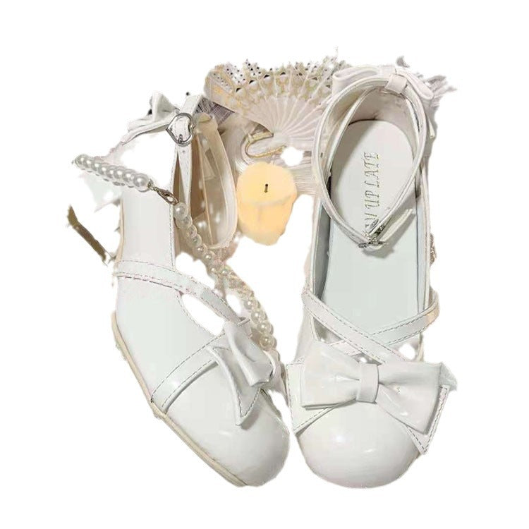 Damen elegante Mary Jane Slingback-Schuhe mit Zierschleife und bequemer Sohle R&B