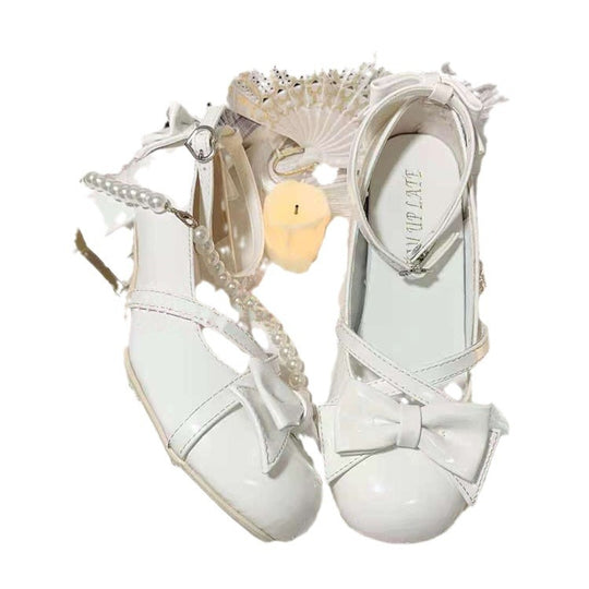 Damen elegante Mary Jane Slingback-Schuhe mit Zierschleife und bequemer Sohle R&B
