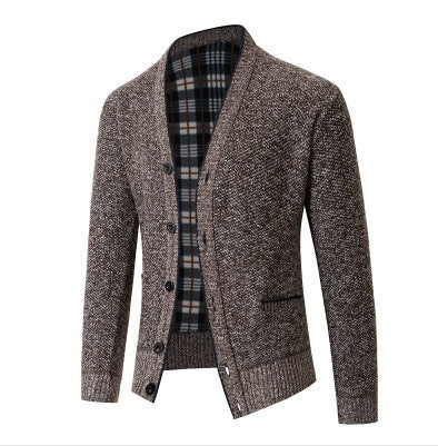 Herren Strickjacke kariert elegant