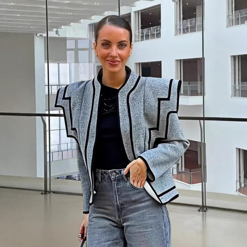 Damen Modische Jacke mit auffälligem Design R&B