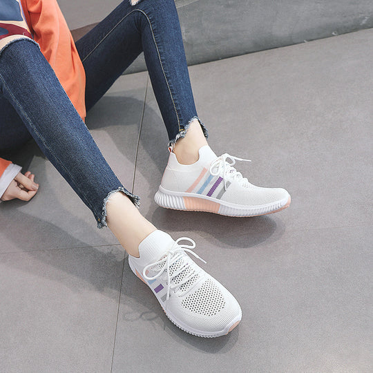 Damen Sportliche Sneaker mit atmungsaktiver Mesh-Oberfläche und dämpfender Laufsohle R&B