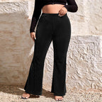 Damen Flared Hose mit eleganter Rippstruktur R&B