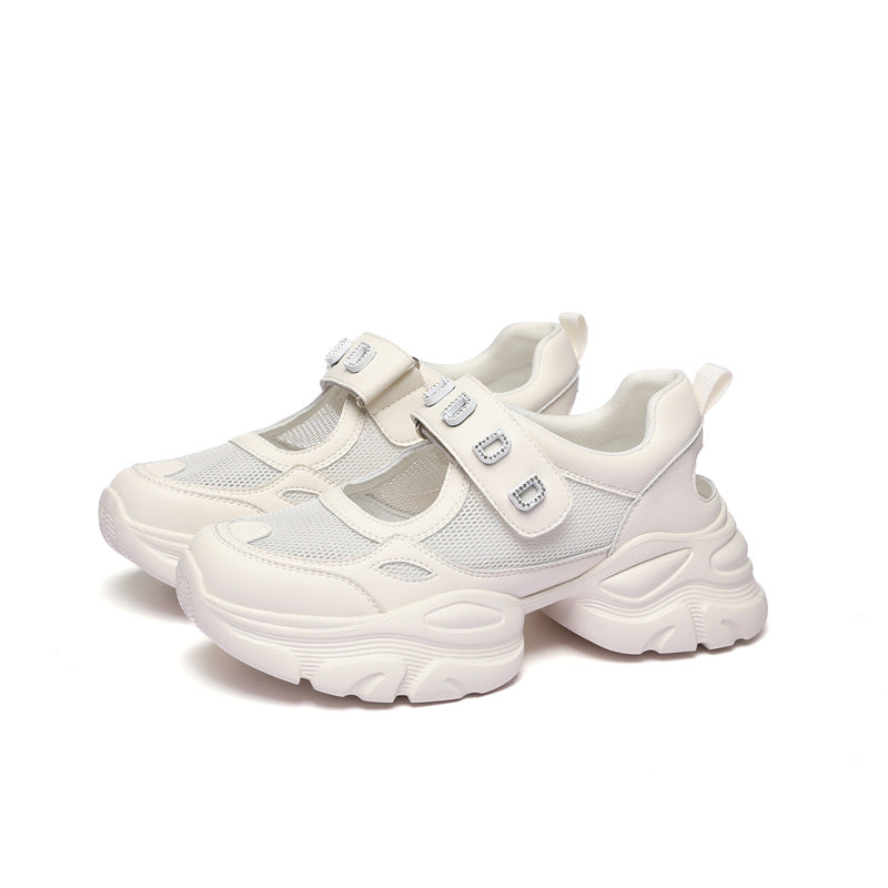 Damen Sportliche Komfort-Sneaker mit verstellbarem Riemen und dämpfender Sohle R&B
