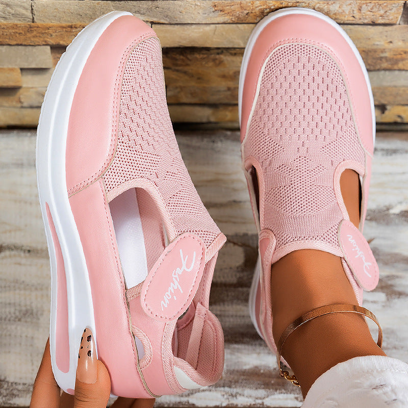 Damen Slip-On Freizeitschuhe mit elastischem Obermaterial und atmungsaktiver Sohle R&B