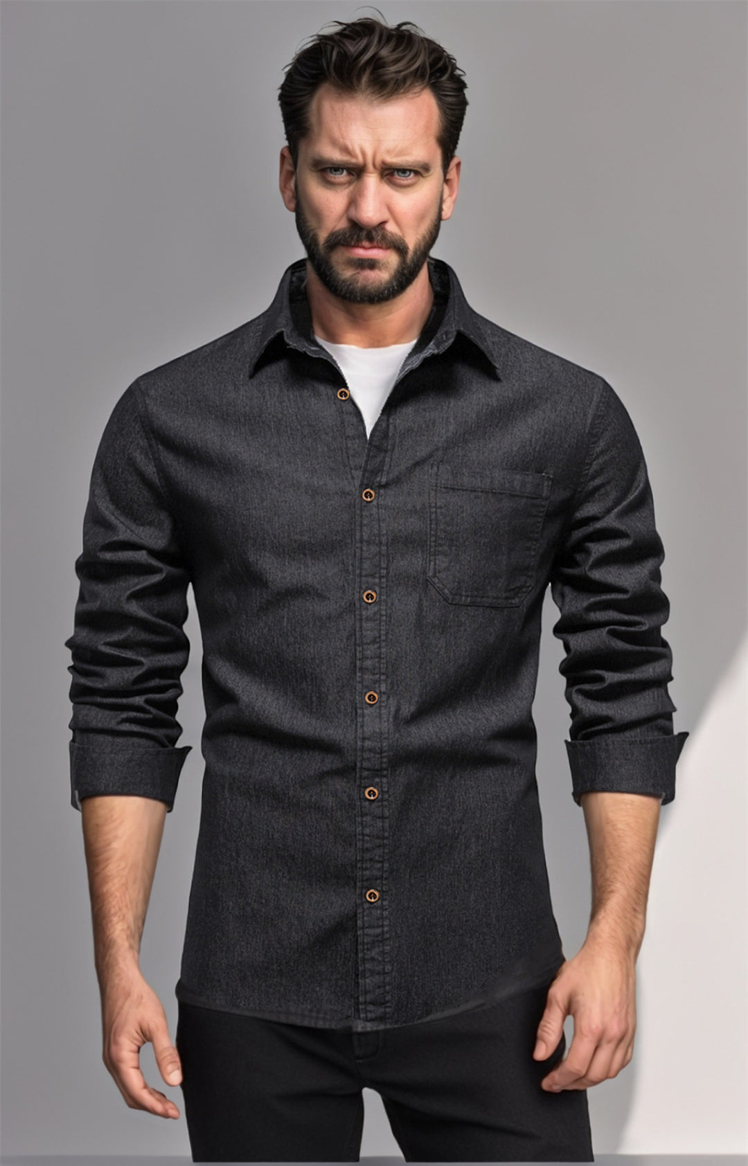 Herren Denim Hemd R&B