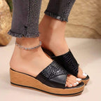 Damen Komfortable Wedgesandalen mit elegantem Obermaterial R&B