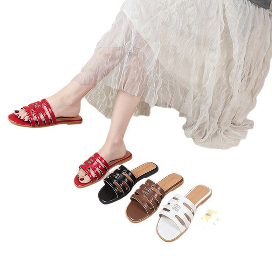 Damen offene Riemensandalen mit schnittigem Design R&B