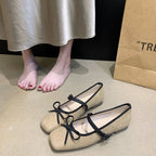 Damen elegante Mary Jane Ballerinas mit modischem Schleifenakzent R&B