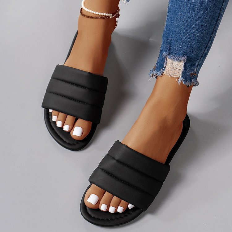 Damen elegante Clogs mit breiten, geflochtenen Riemen R&B