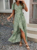 Damen Wickelkleid mit floralem Design und feinem V-Ausschnitt R&B
