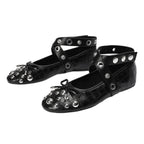 Damen Designer-Ballerinas mit innovativem Riemen- und Applikationsdesign R&B