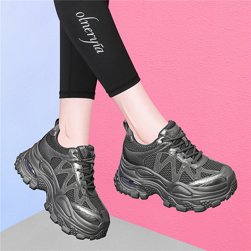 Damen Sportliche und stylische Chunky Sneakers mit atmungsaktivem Mesh und dämpfender Sohle R&B