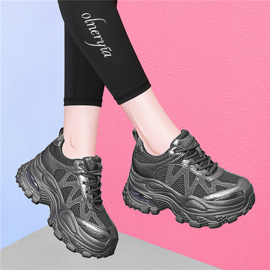 Damen Sportliche und stylische Chunky Sneakers mit atmungsaktivem Mesh und dämpfender Sohle R&B