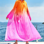 Damen Modischer Bademantel mit transparentem Design R&B