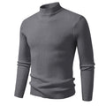 Herren eleganter Rollkragenpullover aus feinem Rippstrick R&B