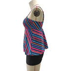 Damen Tankini mit verspieltem Streifenmuster R&B