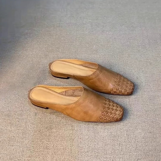 Damen Mules mit geflochtenem Design und bequemer Sohle R&B