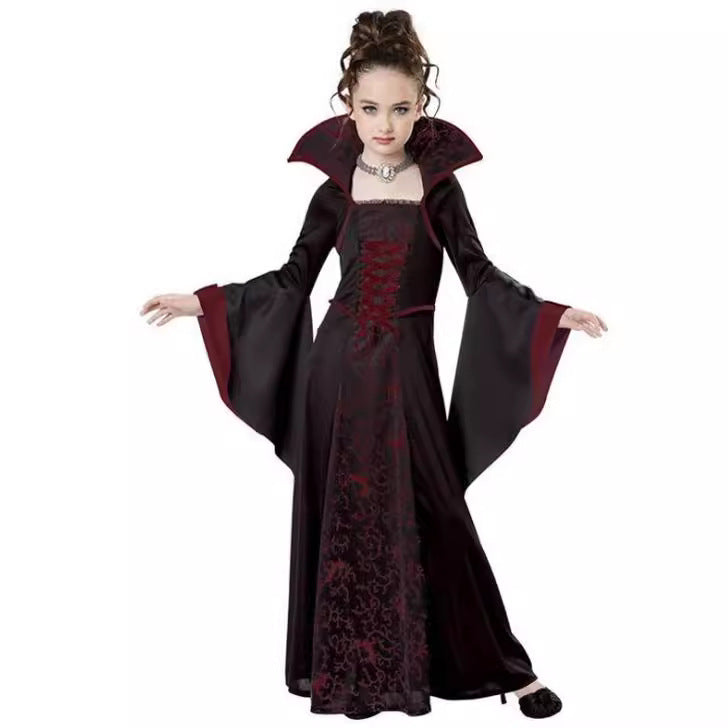 Mädchen Halloween Kostüm im Vampir-Stil mit bunten Akzenten R&B