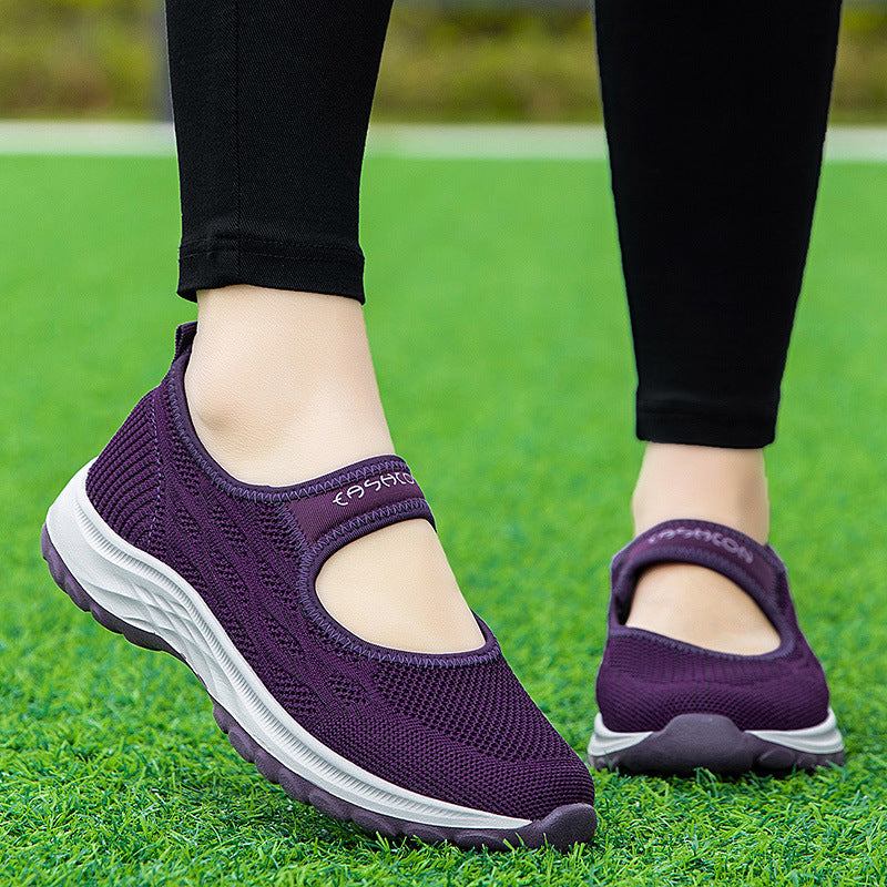 Damen Leichte und bequeme Sportpumps mit elastischem Obermaterial R&B