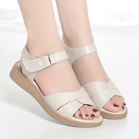Damen Komfortable Riemchen-Sandalen mit verstellbarem Verschluss und eleganter Schleife R&B