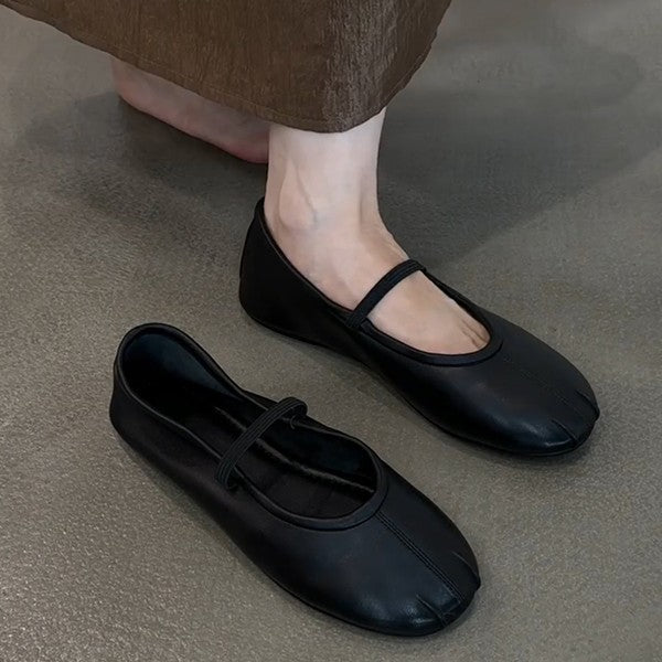 Damen Bequeme Ballerinas mit elastischem Riemen und weichem Innenfutter R&B