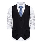 Herren elegante Weste mit schmalem Schnitt und praktischen Taschen R&B