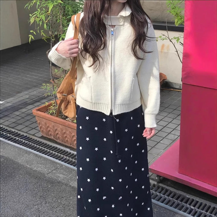 Damen Strickpullover mit floralem Motiv und lässigem Schnitt R&B