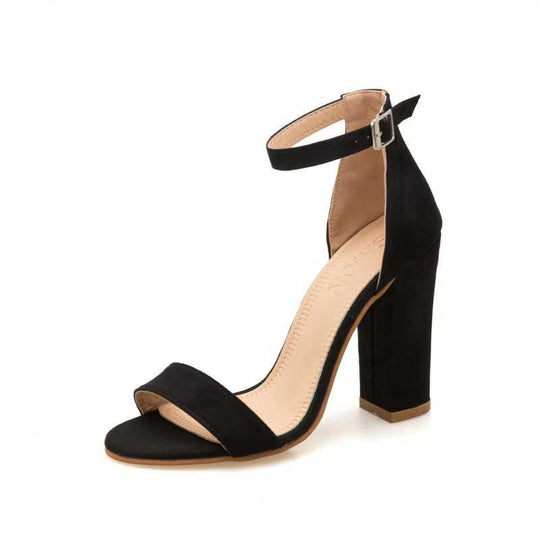 Damen elegante Blockabsatzsandalen mit verstellbarem Riemen R&B
