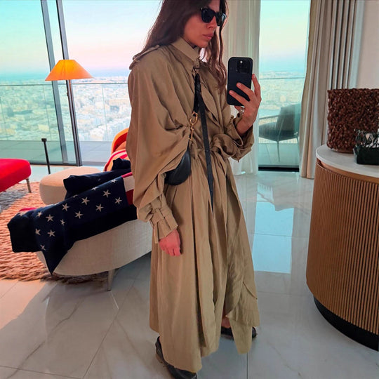 Damen Oversized Trenchcoat R&B
