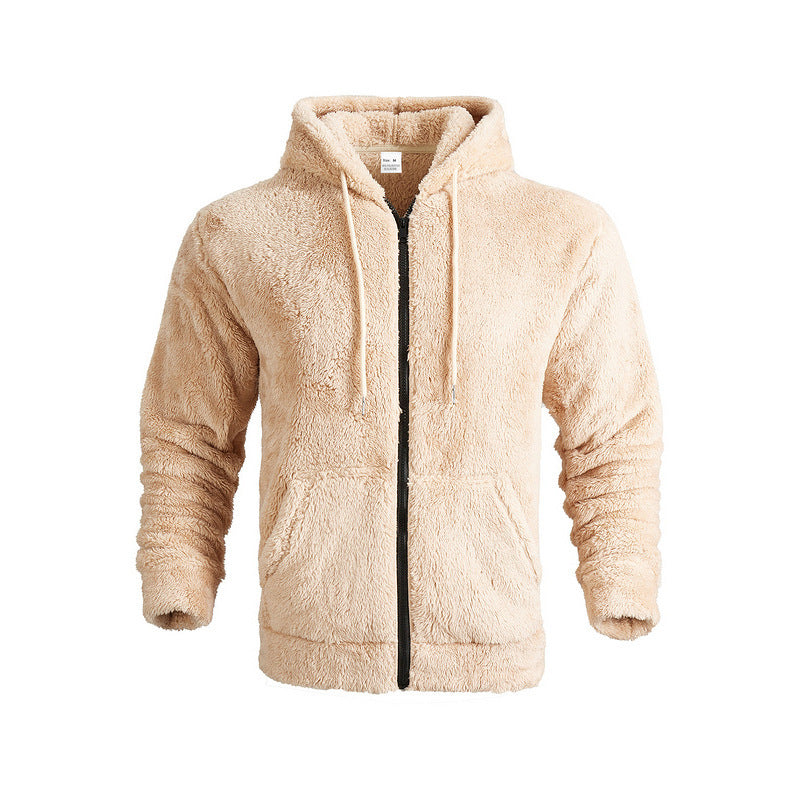 Herren Kuschelige Trainingsjacke mit Kapuze und weichem Fleece-Futter R&B
