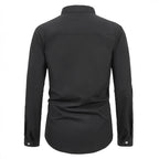 Herren Kreatives Langarmhemd mit asymmetrischem Design R&B
