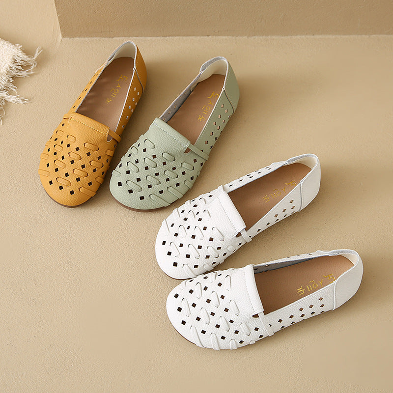 Damen Komfortable und atmungsaktive Slipper mit modischem Cut-Out-Design R&B