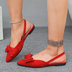 Damen Slingback-Mokassins mit dekorativem Schleifen-Detail R&B