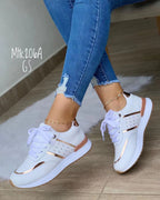 Damen Sportliche Sneakers mit Glitzer-Akzenten R&B