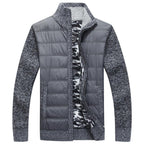 Herren moderne Steppjacke mit Strickärmeln R&B